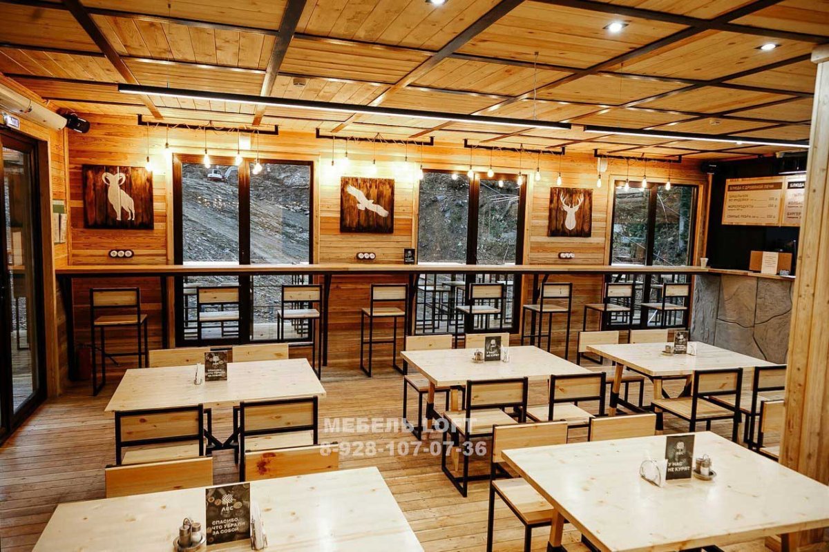 Кафе в стиле брутализм