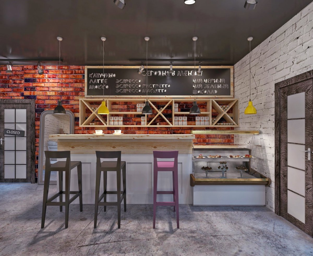 Стиль лофт в кафе и ресторанах