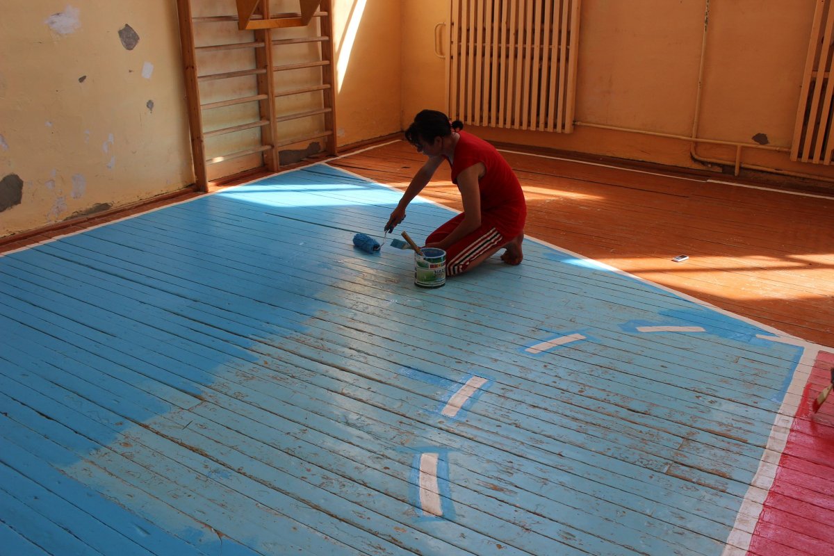 Покрашенный пол