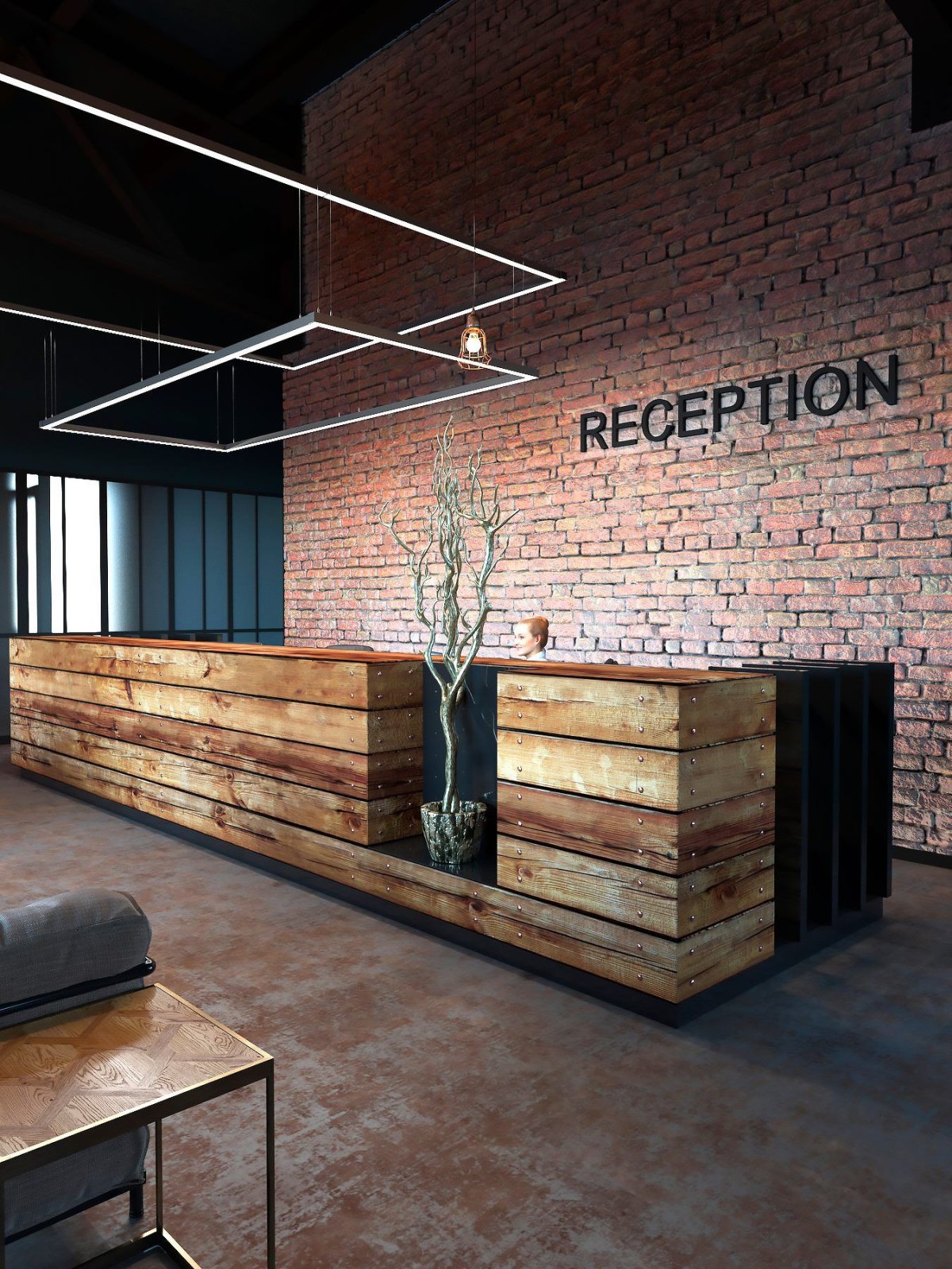 Офис архитекторов в стиле лофт 89м2