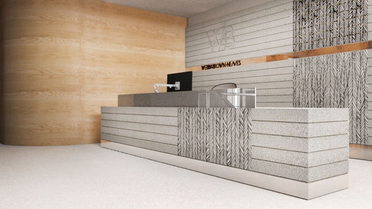 Бетонная стойка ресепшн