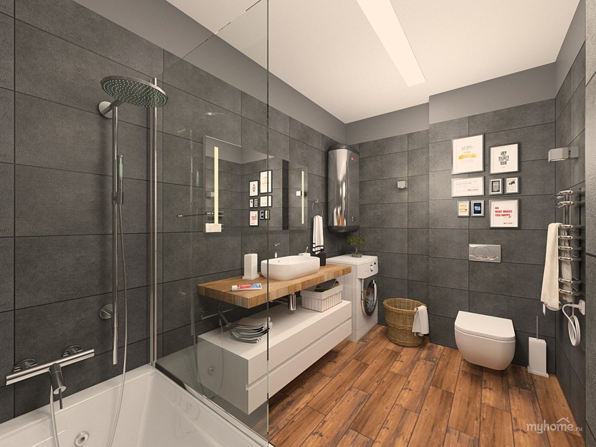 Душевая лофт 6м2