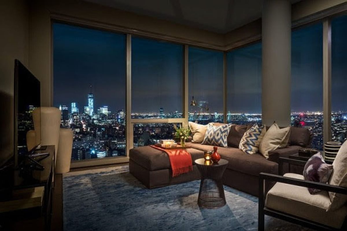 Нью-Йорк Манхэттен квартиры с панорамными окнами