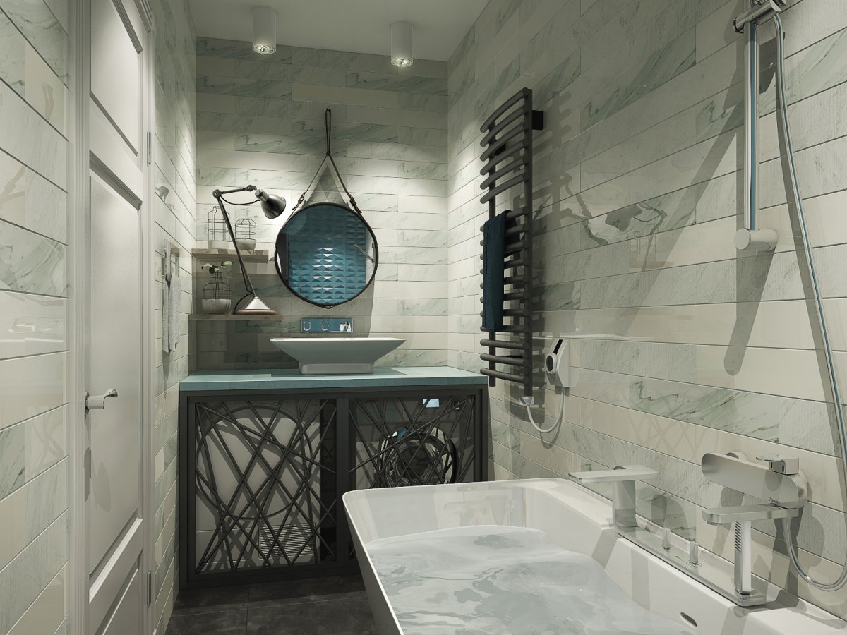 Ванная комната Индастриал лофт