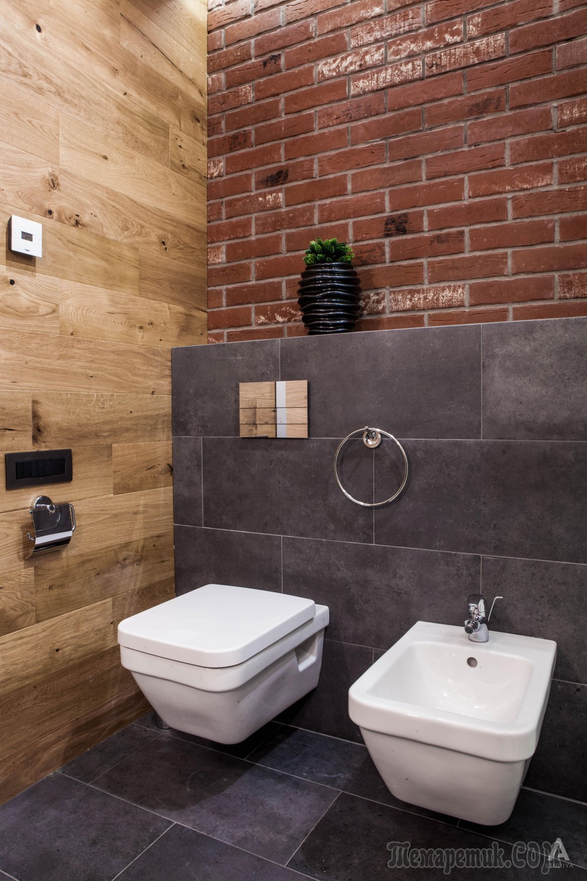 Туалет в Индустриальном стиле