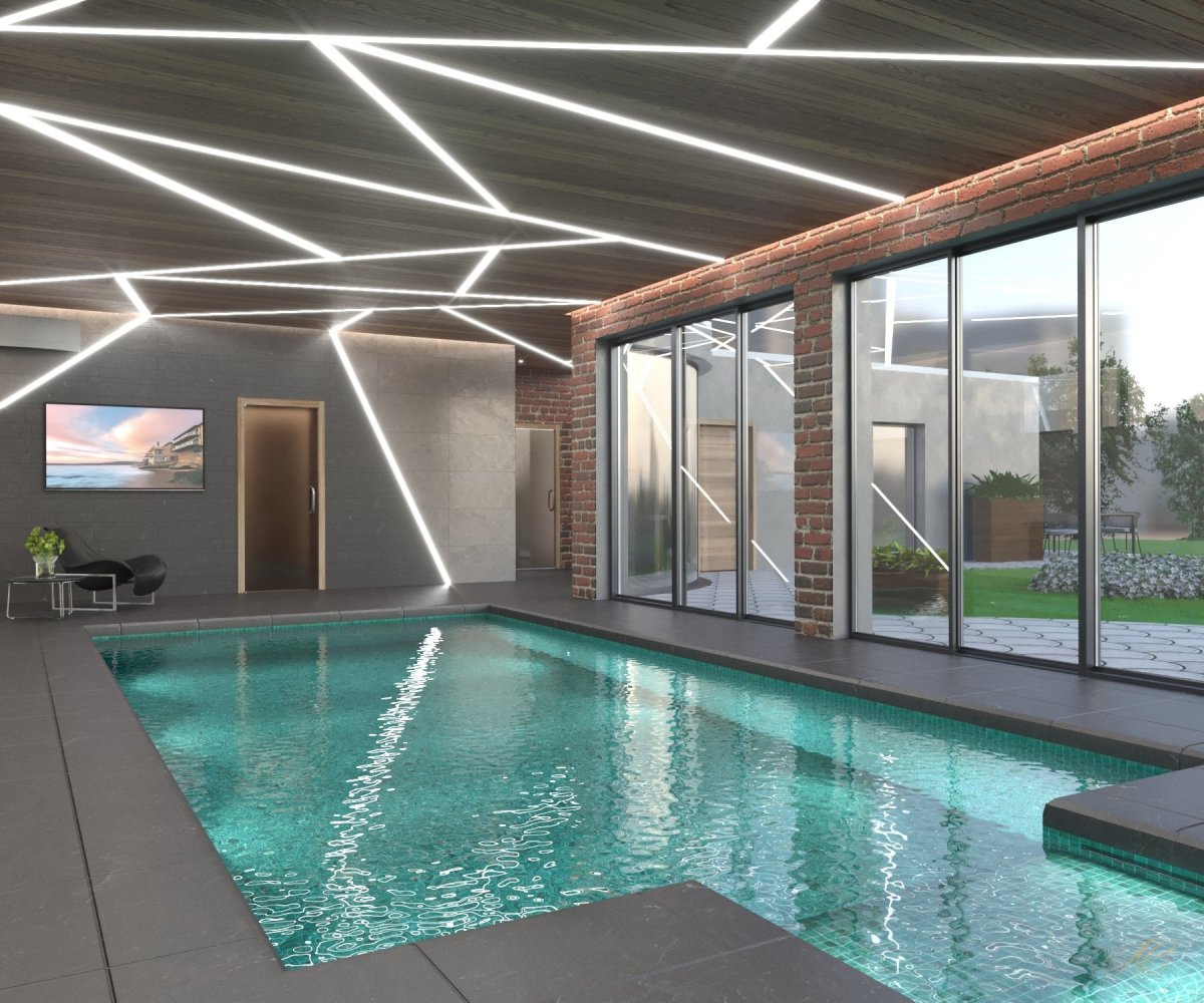 Бассейн сверху