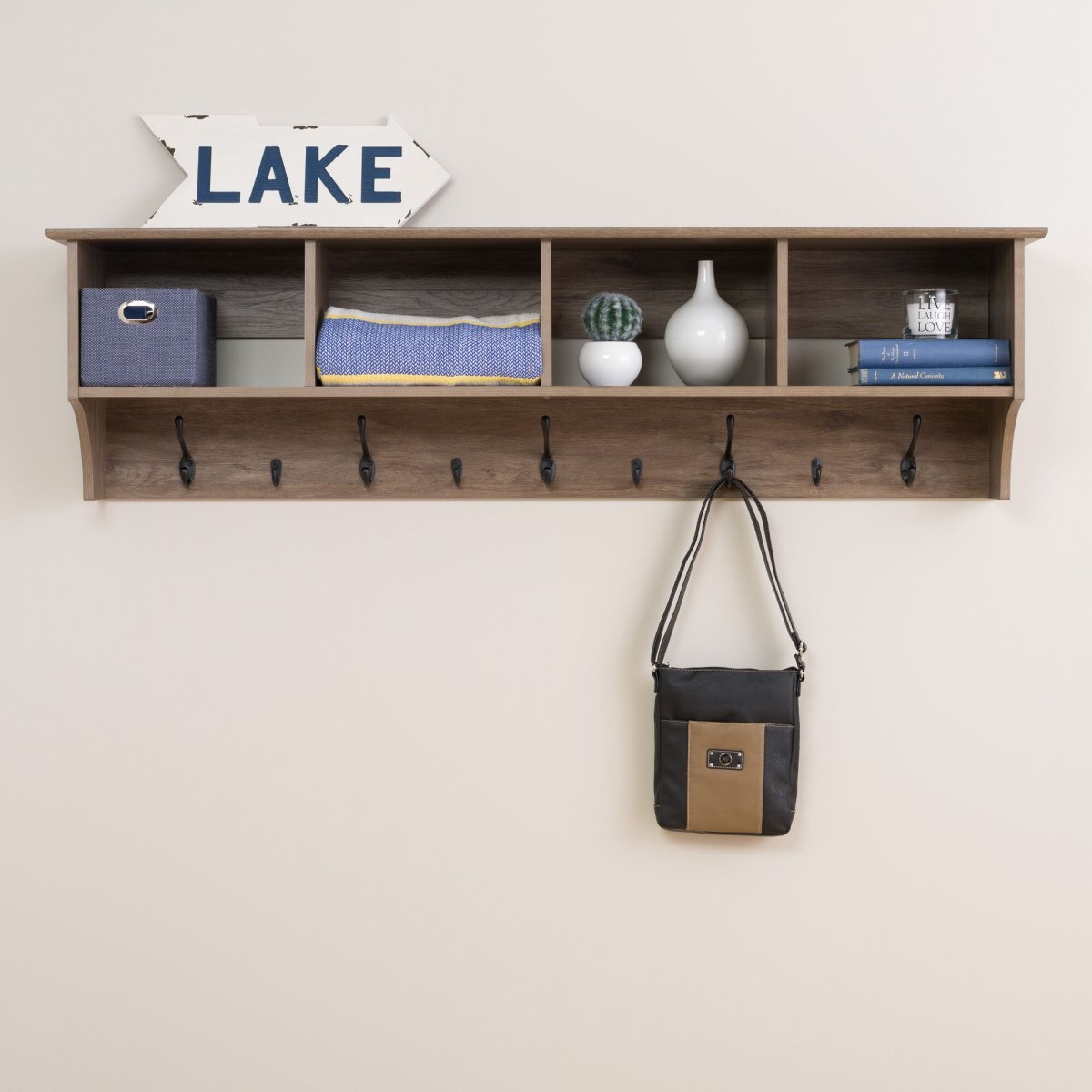 Навесной полка в прихожую для мелочей