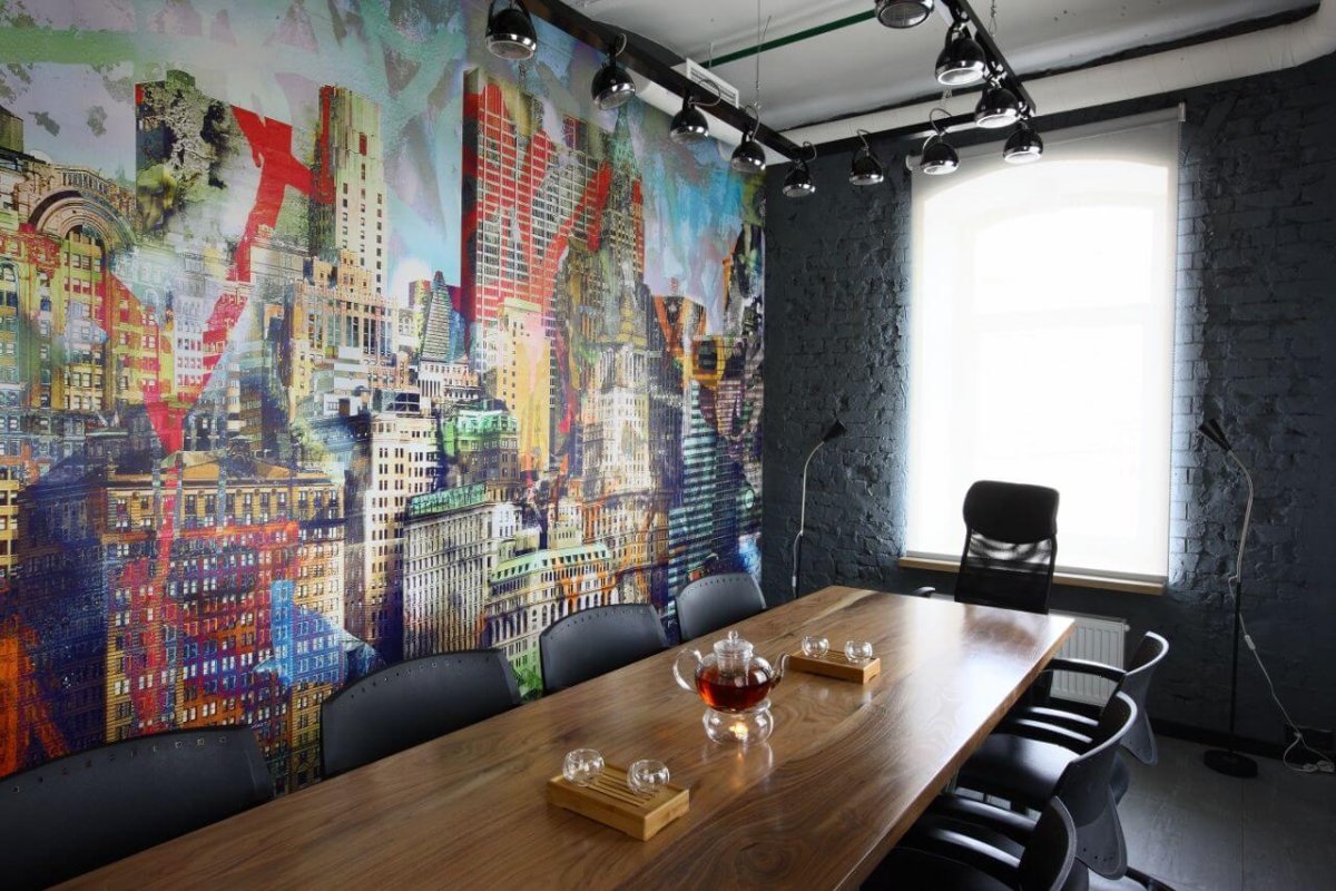 Фотообои в интерьере офиса