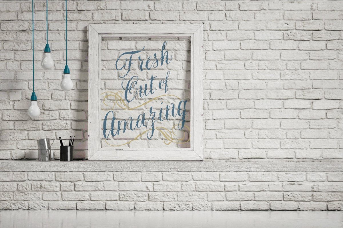 Картина белая кирпичная стена