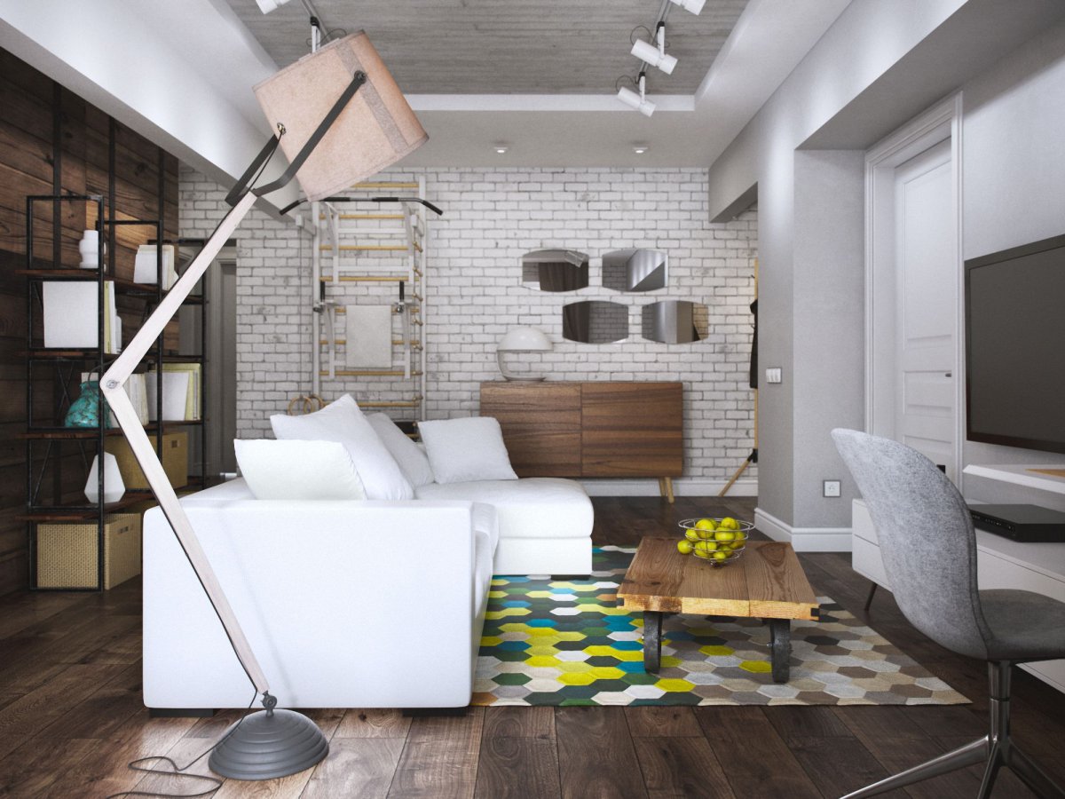 Однокомнатная хрущевка в стиле лофт