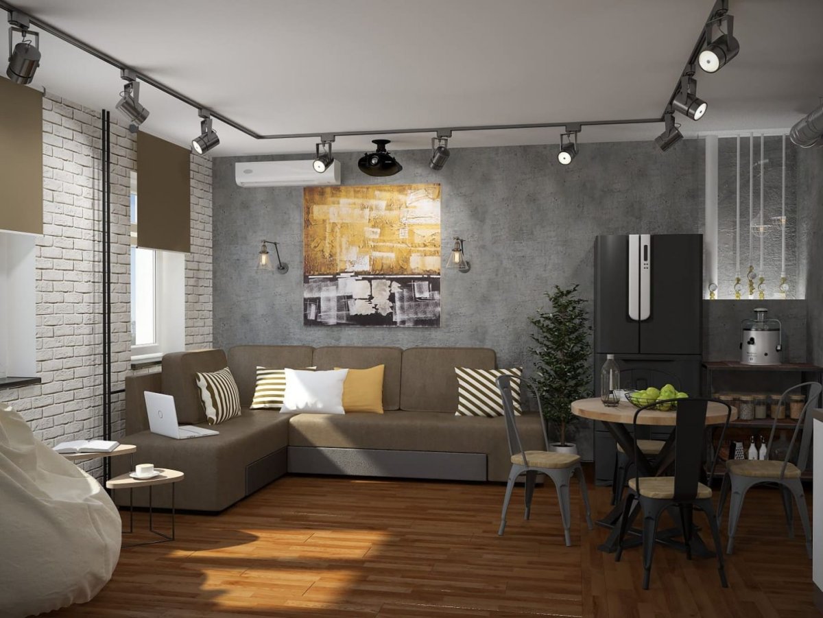 Квартира студия лофт 30 кв