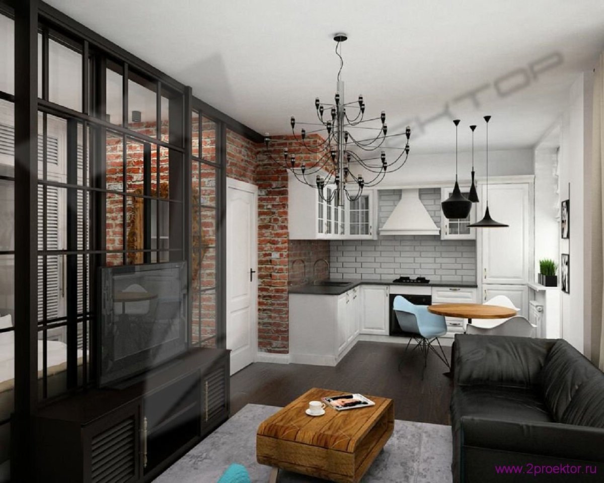 Кухня лофт в хрущевке 6 кв