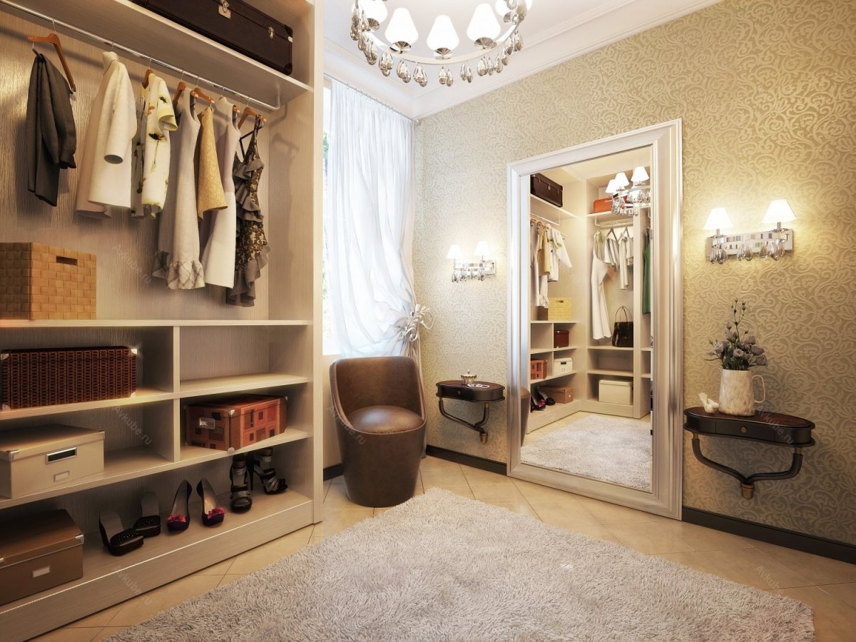 Гардеробная в прихожую из дерева