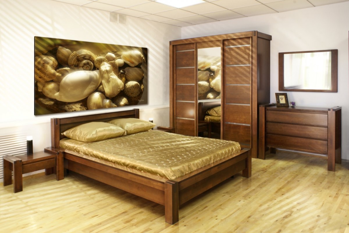 мебель из натурального дерева спальни