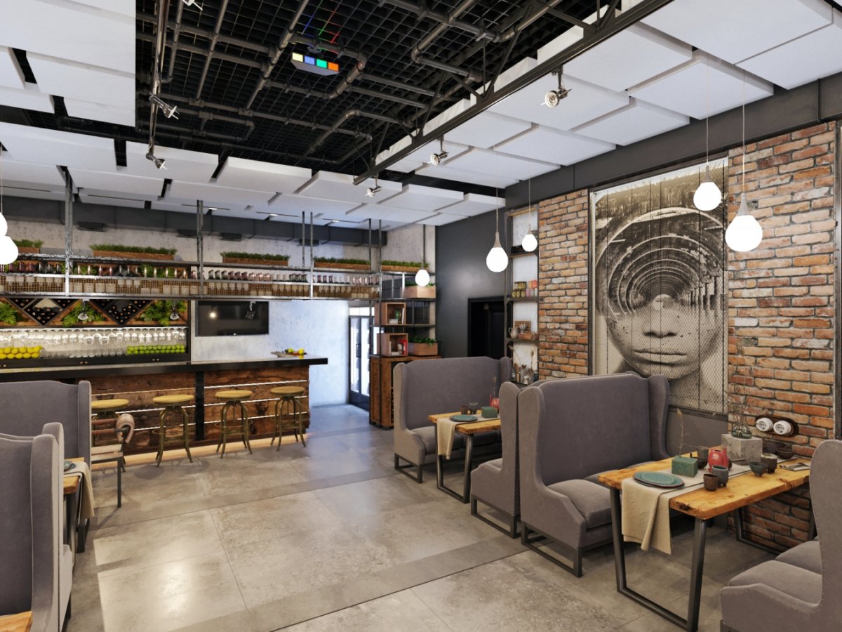 Кирпичная стена в баре