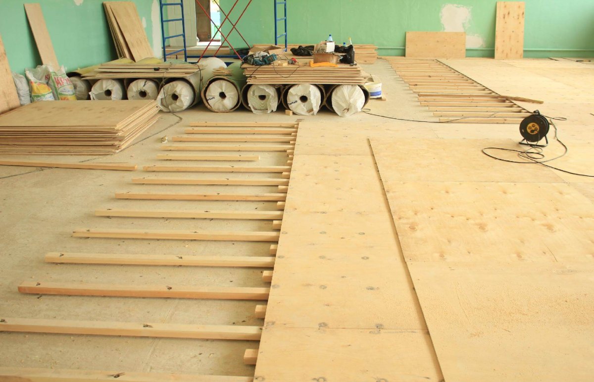 Пол из ламинированной фанеры