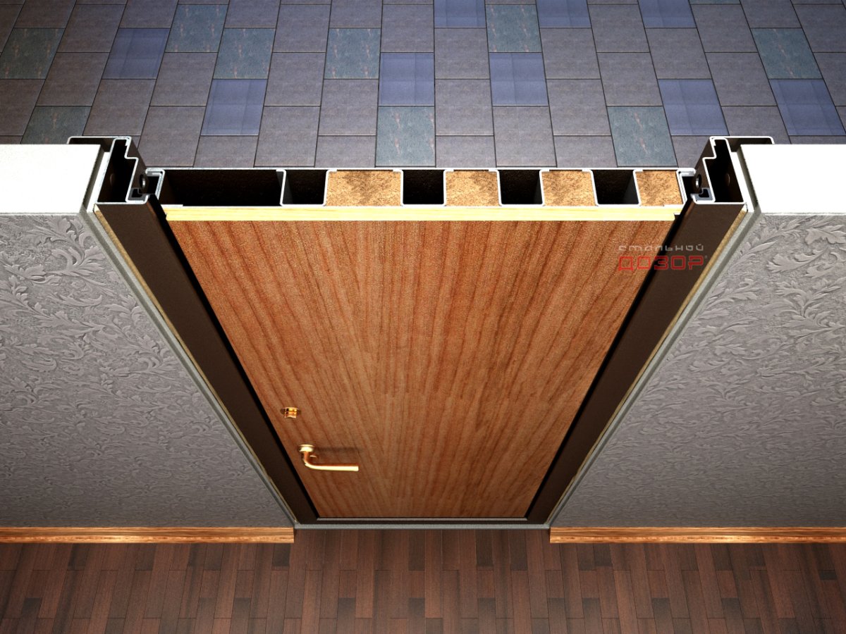 Двери высокие межкомнатные Инвизибл шпон