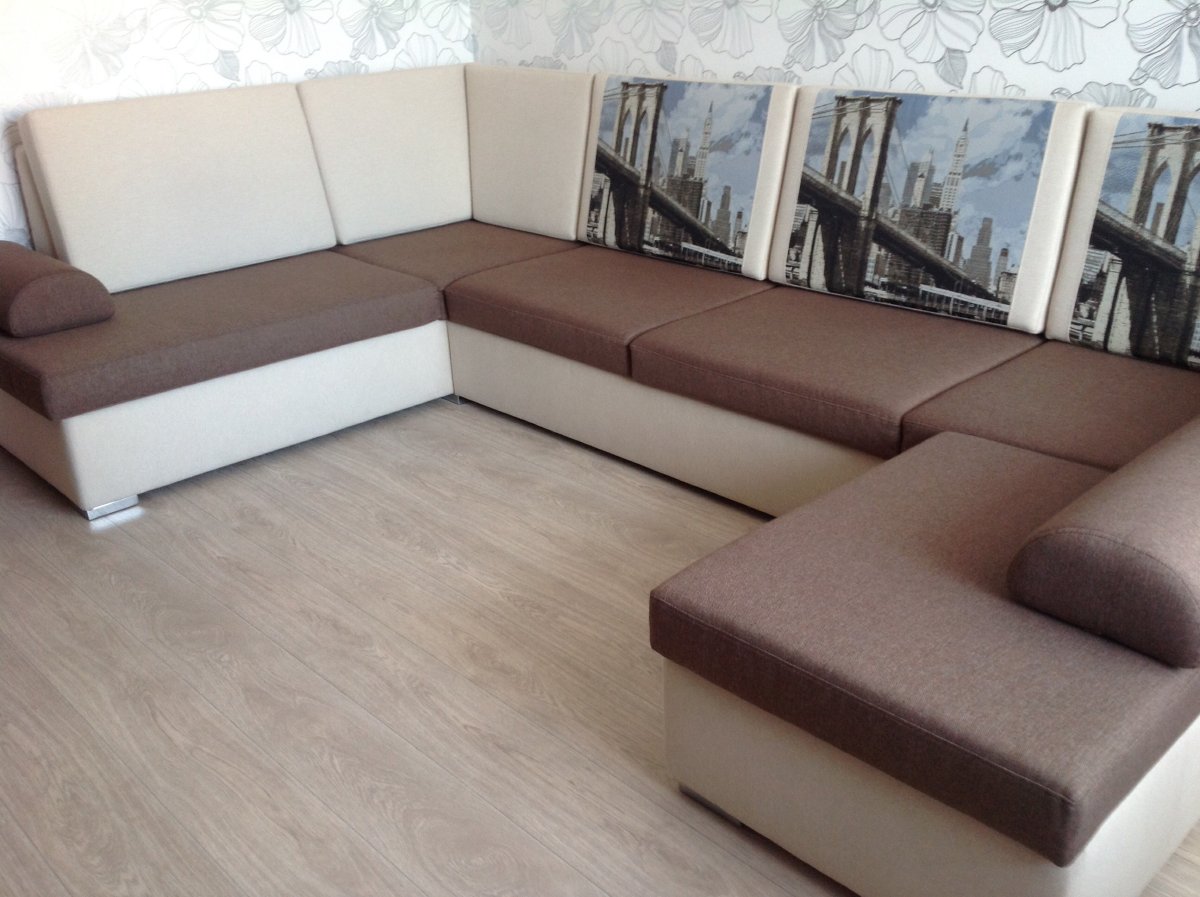 П-образные диваны для гостиной 4 метра