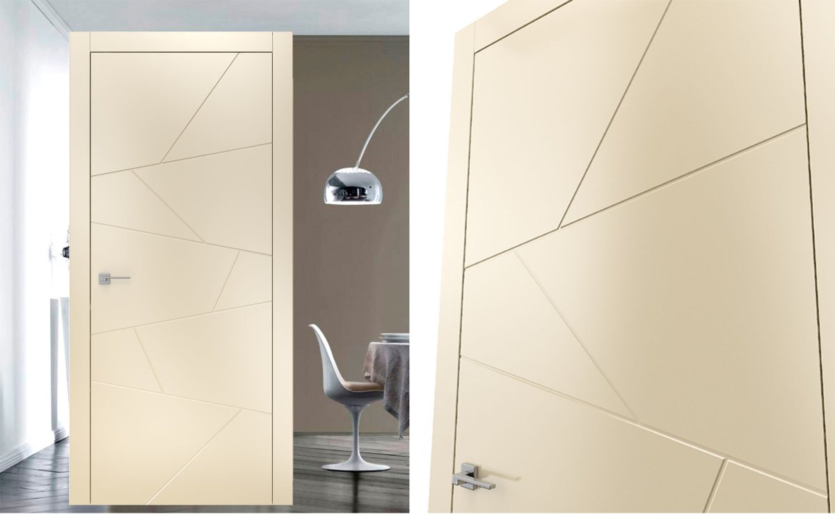 Двери с геометрическим рисунком