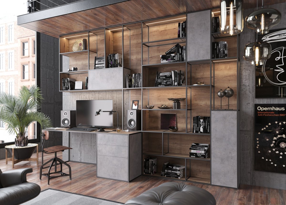 Стеллажи лофт Индастриал