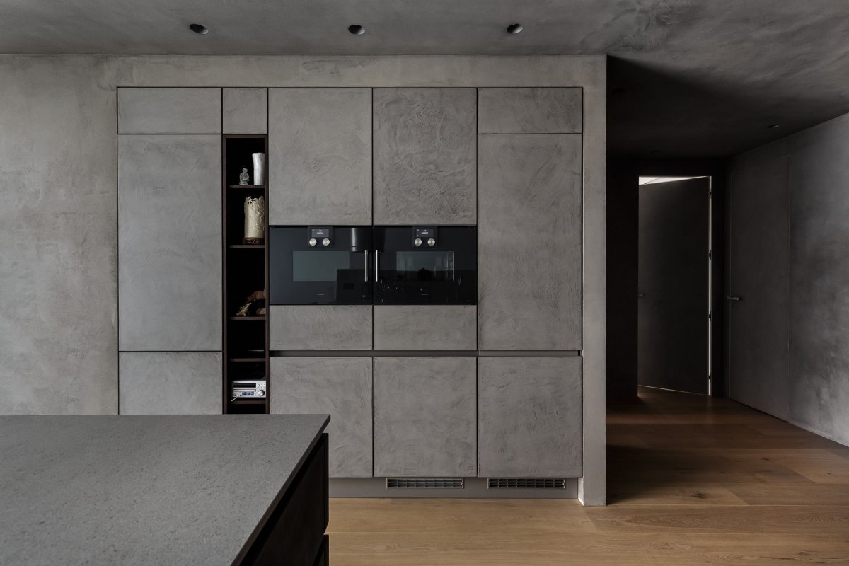 Эггер бетон темный шкаф