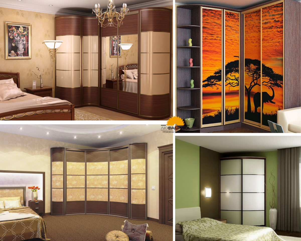 Угловые гардеробные шкафы-купе