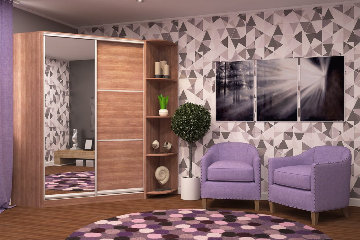 Угловой шкаф в интерьере