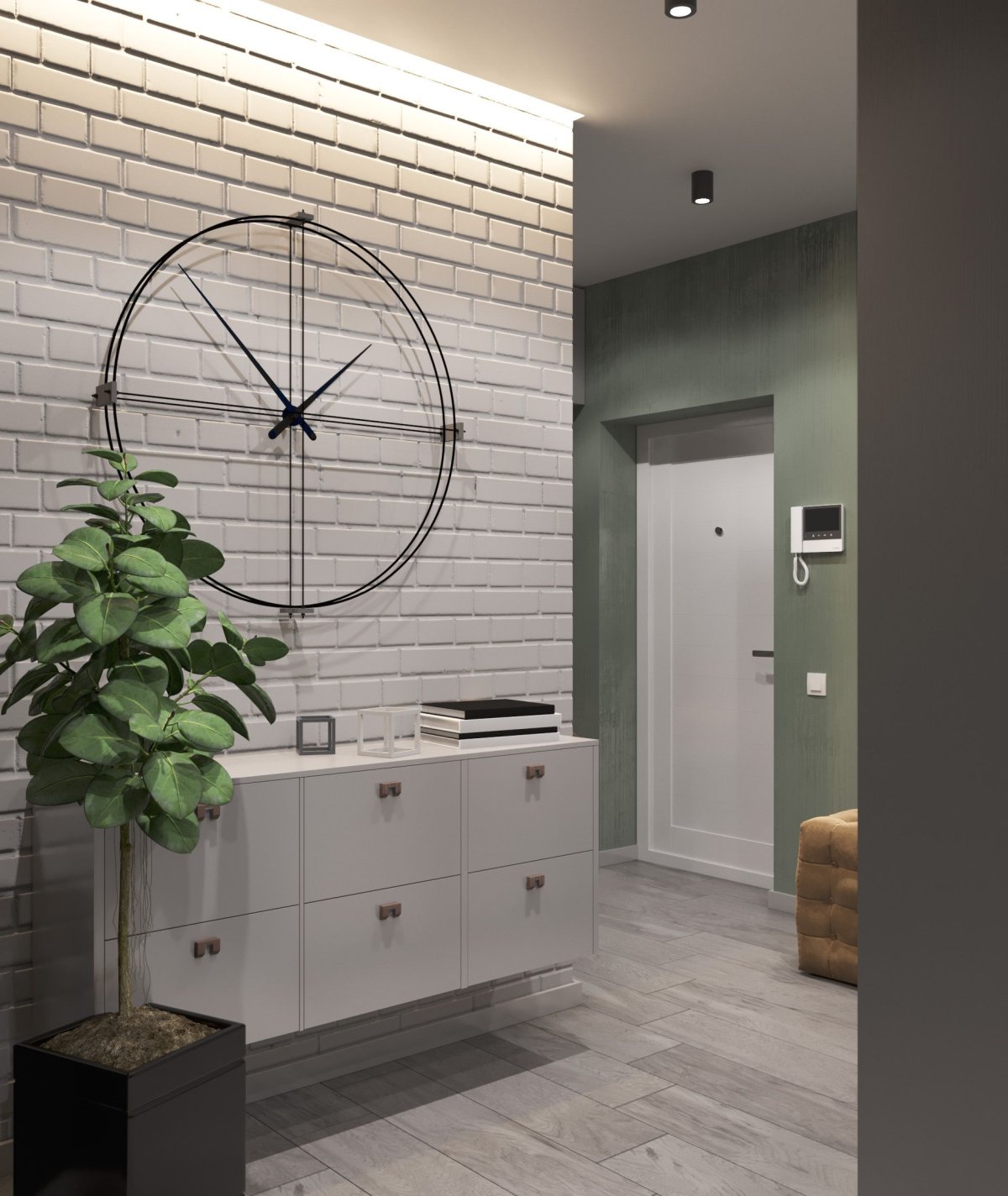 Зеркало в стиле лофт в прихожую