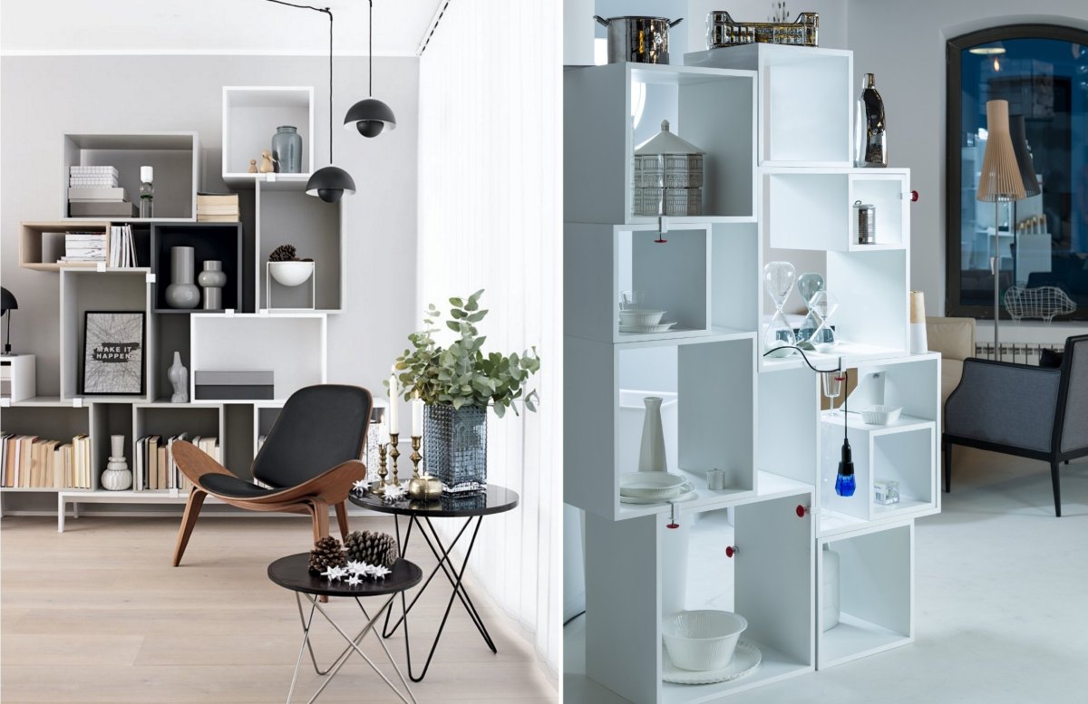 Невысокий стеллаж перегородка