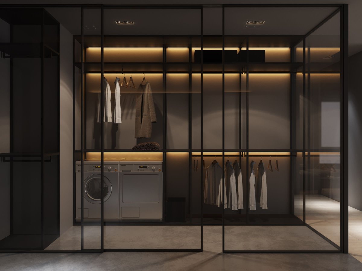 Стеклянная гардеробная