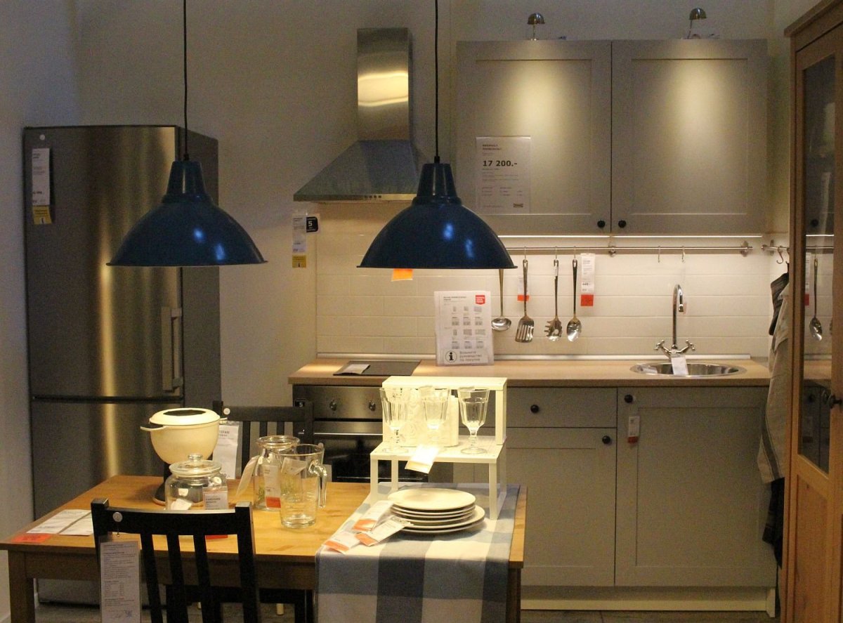 Металлическая кухня икеа Гревста