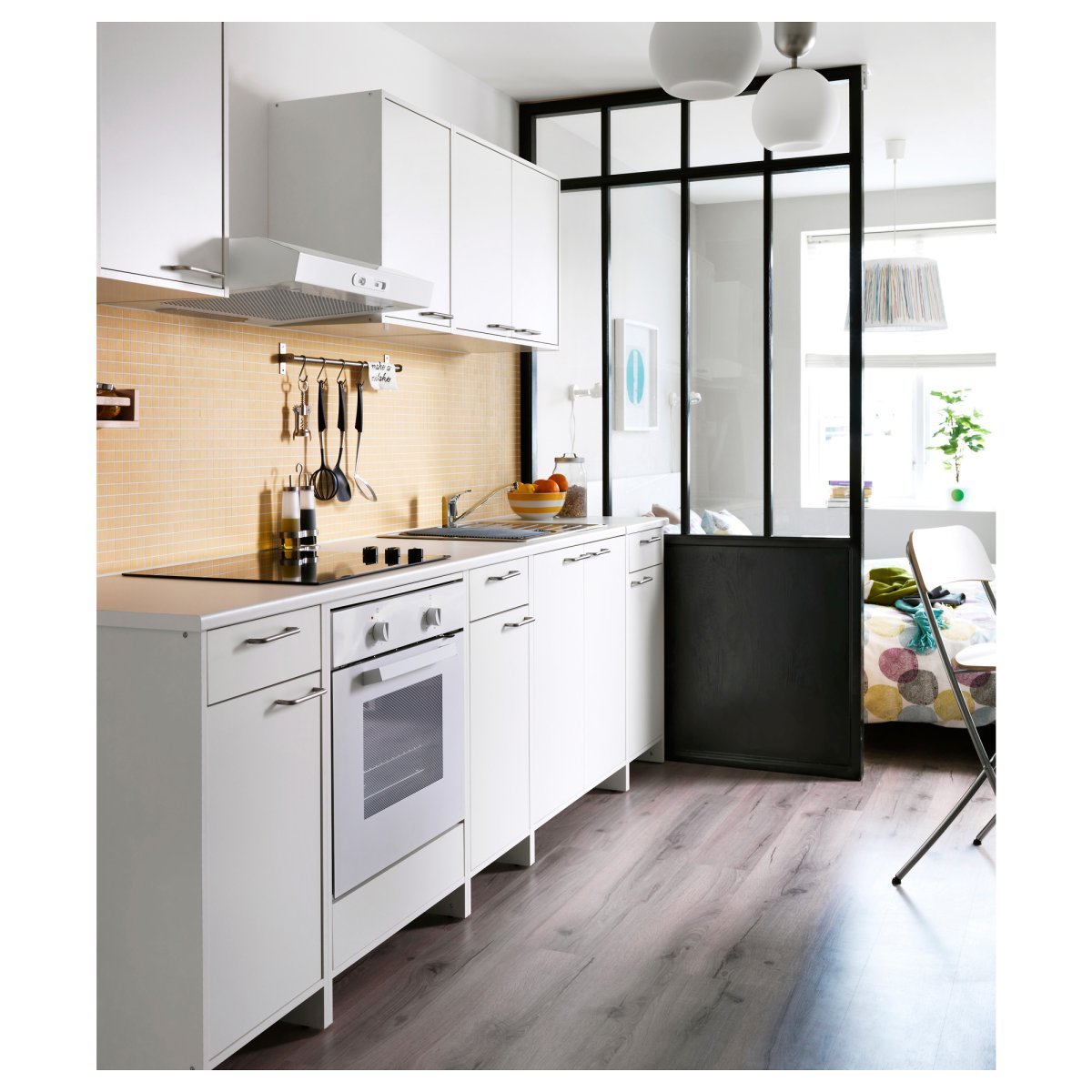 Икеа серая кухня гостиная