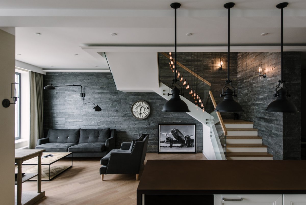 Двухуровневая студия в стиле лофт 20 м2