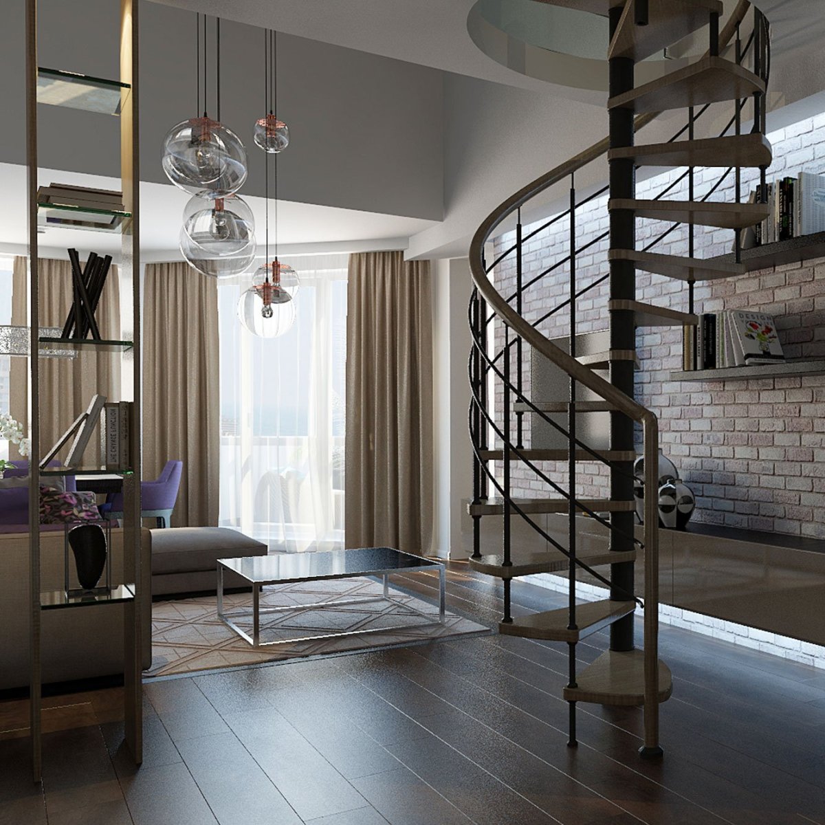 Двухэтажная комната