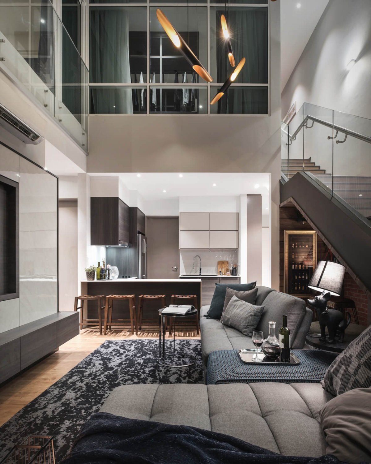 Двухъярусная квартира брусника