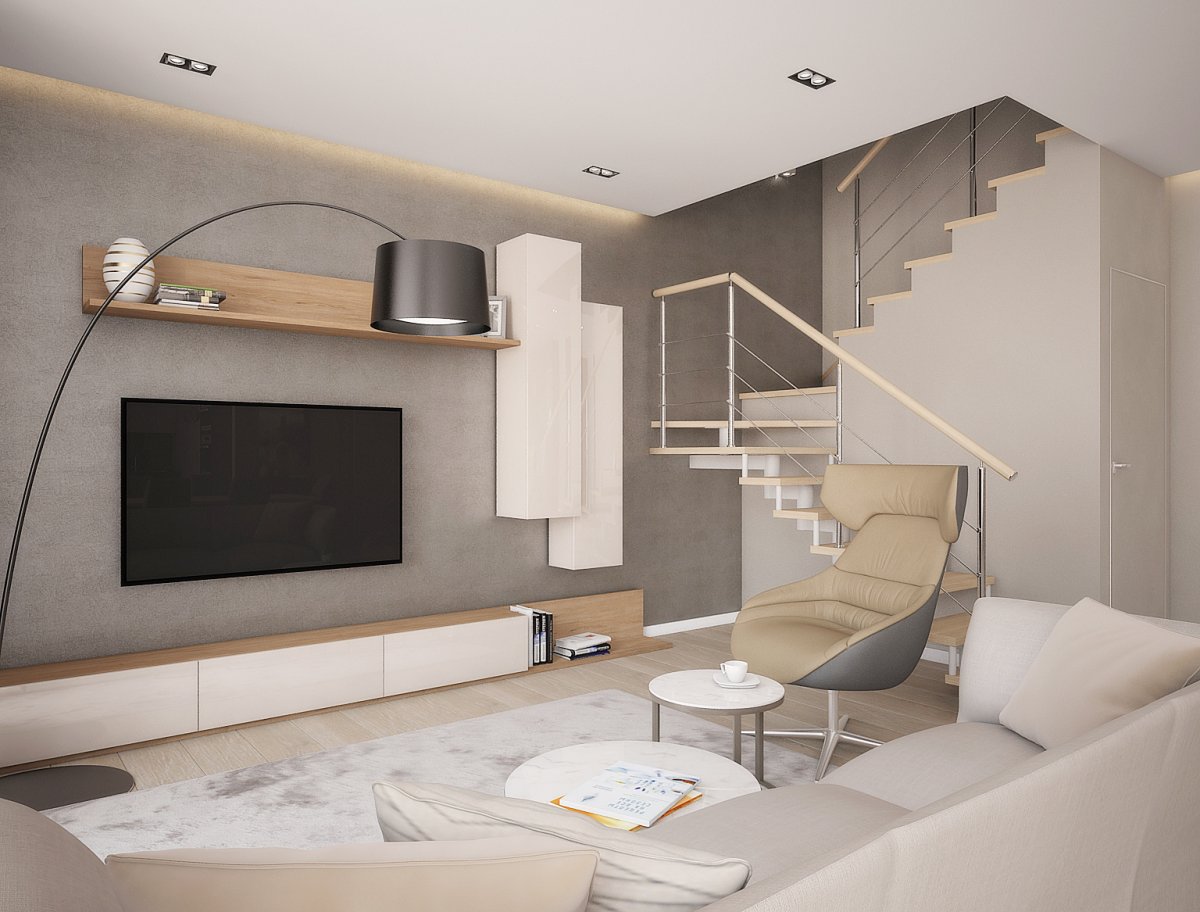 Двухуровневая студия в стиле лофт 20 м2