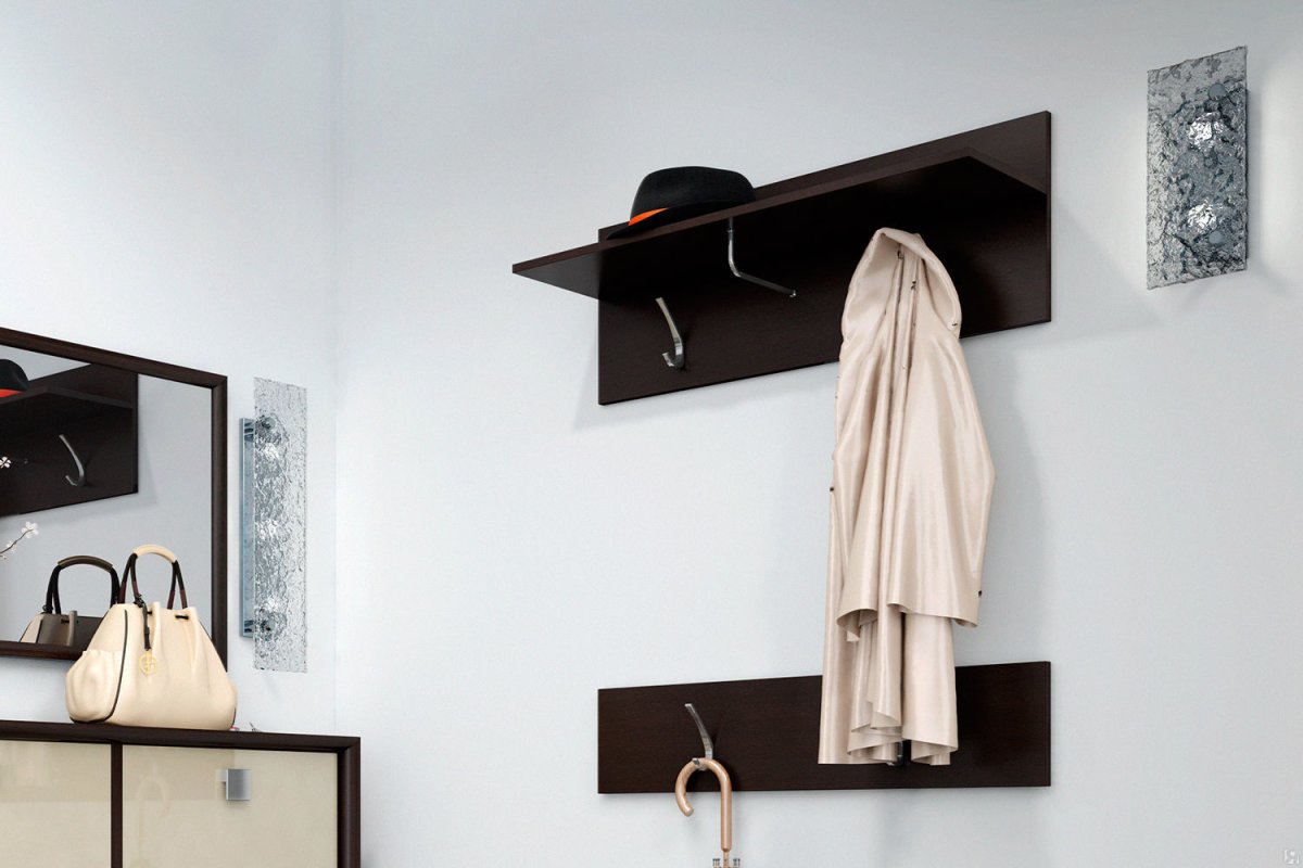 Полочка с крючками в прихожую