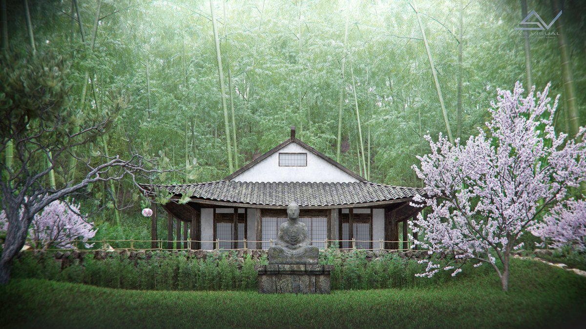 Старый японский дом