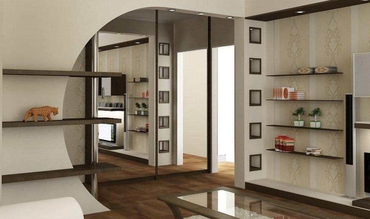 Разделение комнаты аркой