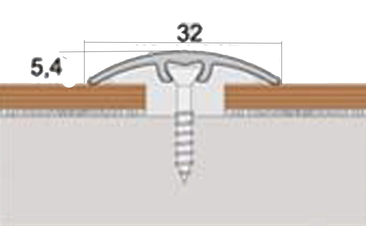 Порожек со скрытым монтажем 40 мм