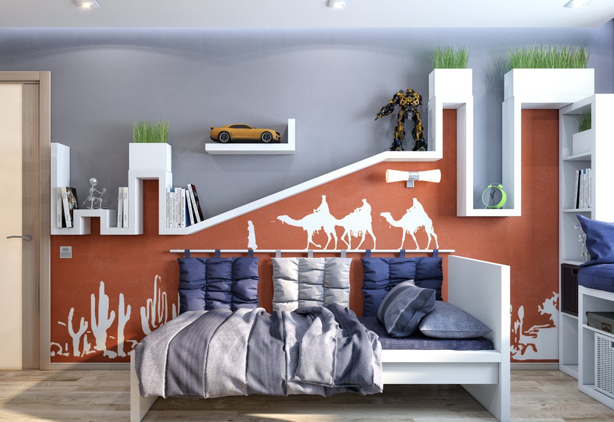 Необычная детская комната для мальчика