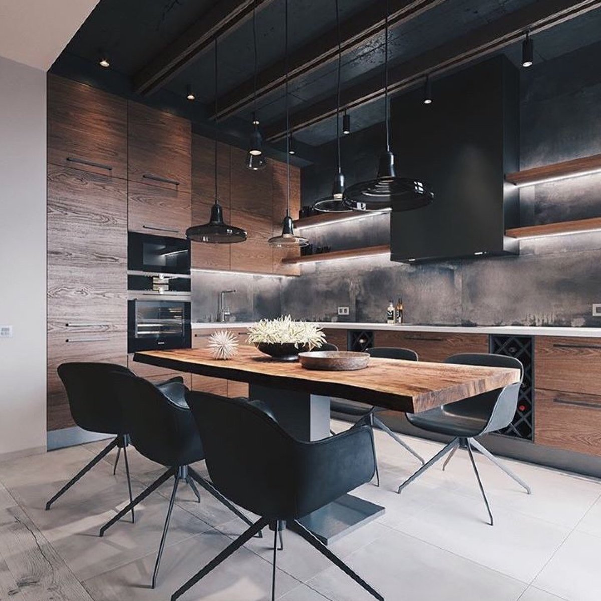 Кухня в стиле Индастриал Шик