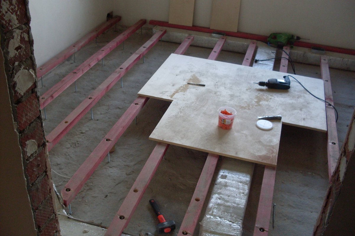 Лаги 150х50 на бетонный пол