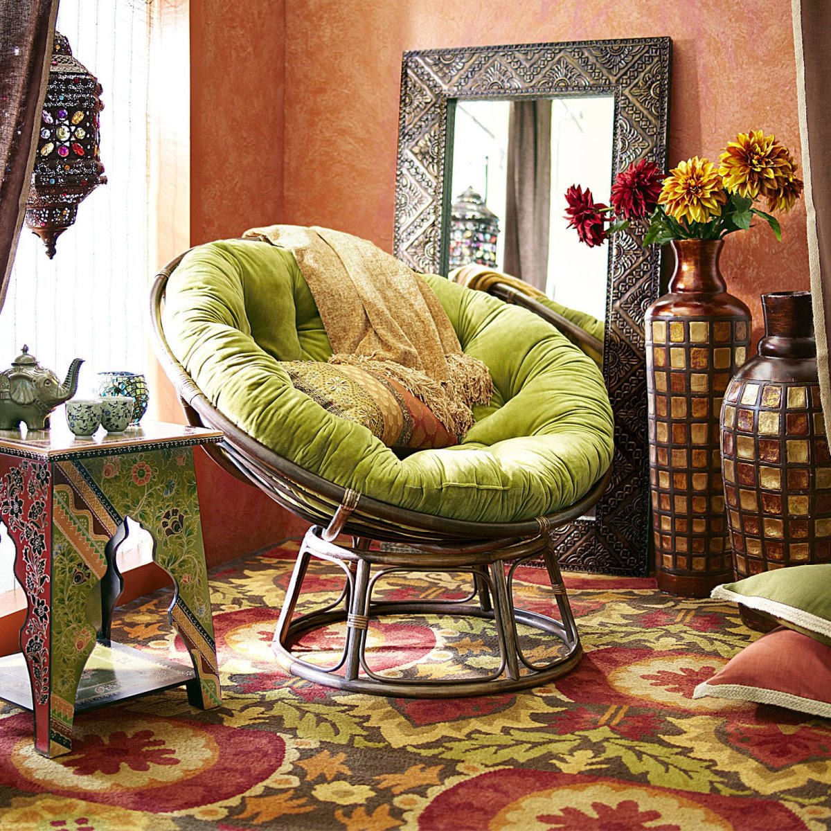 Круглое кресло в интерьере