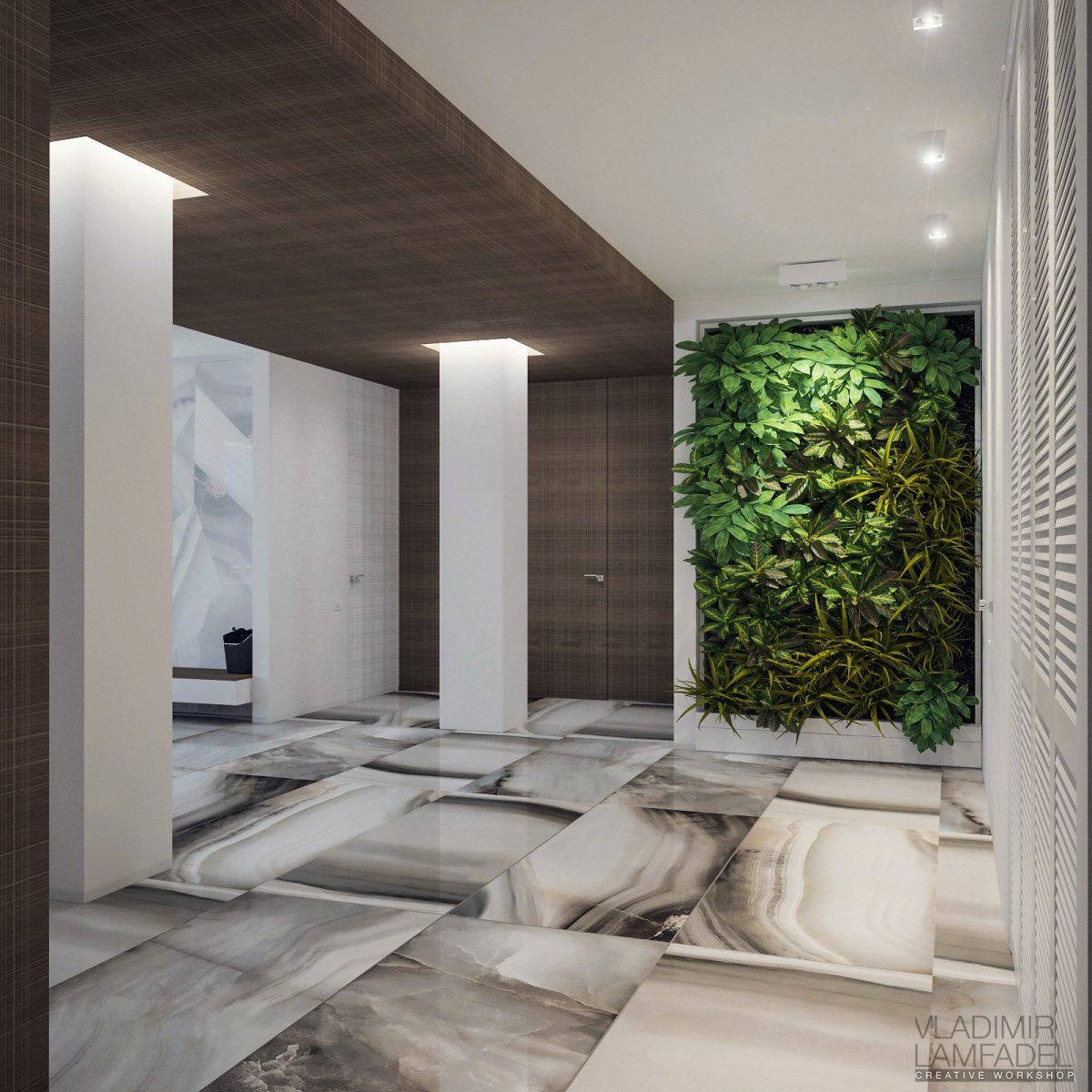 Мрамор в интерьере квартиры