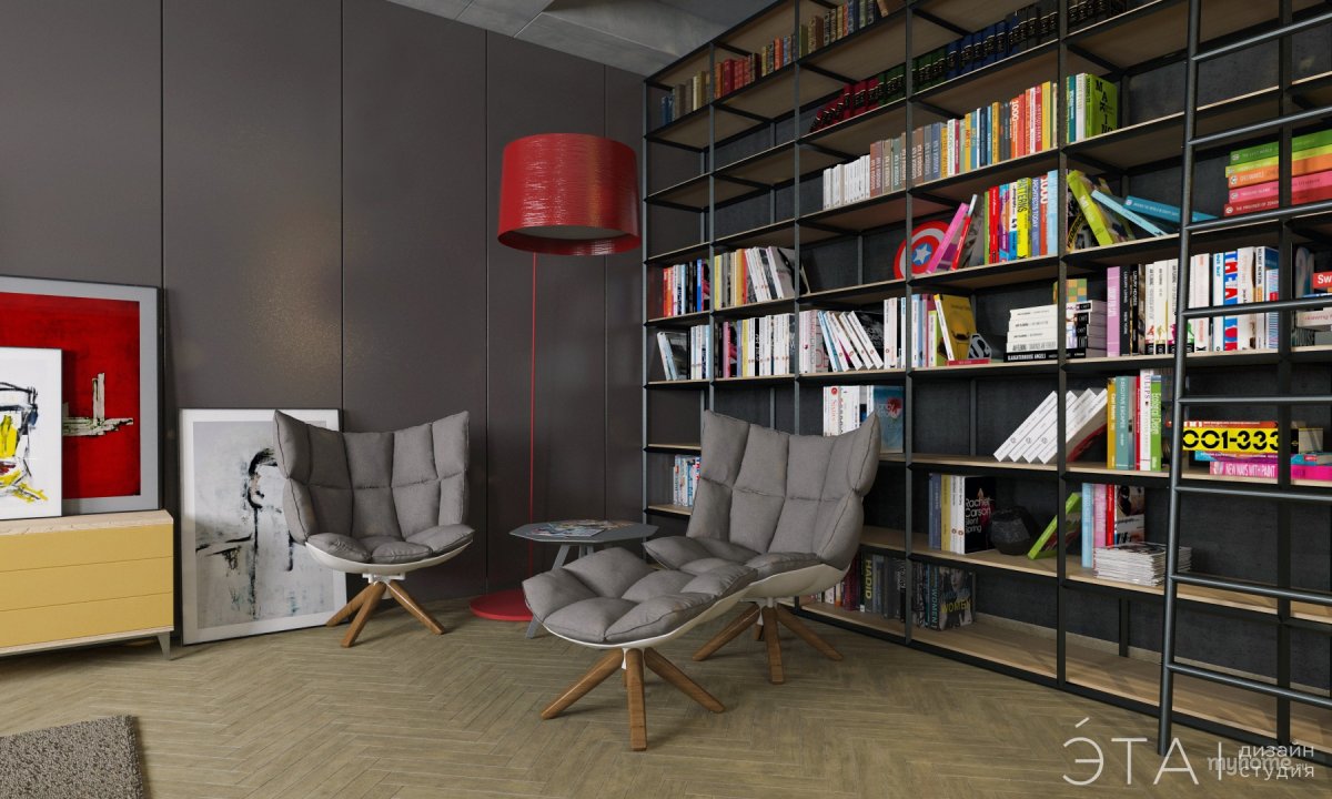 Стеллаж книжный для коворкинг