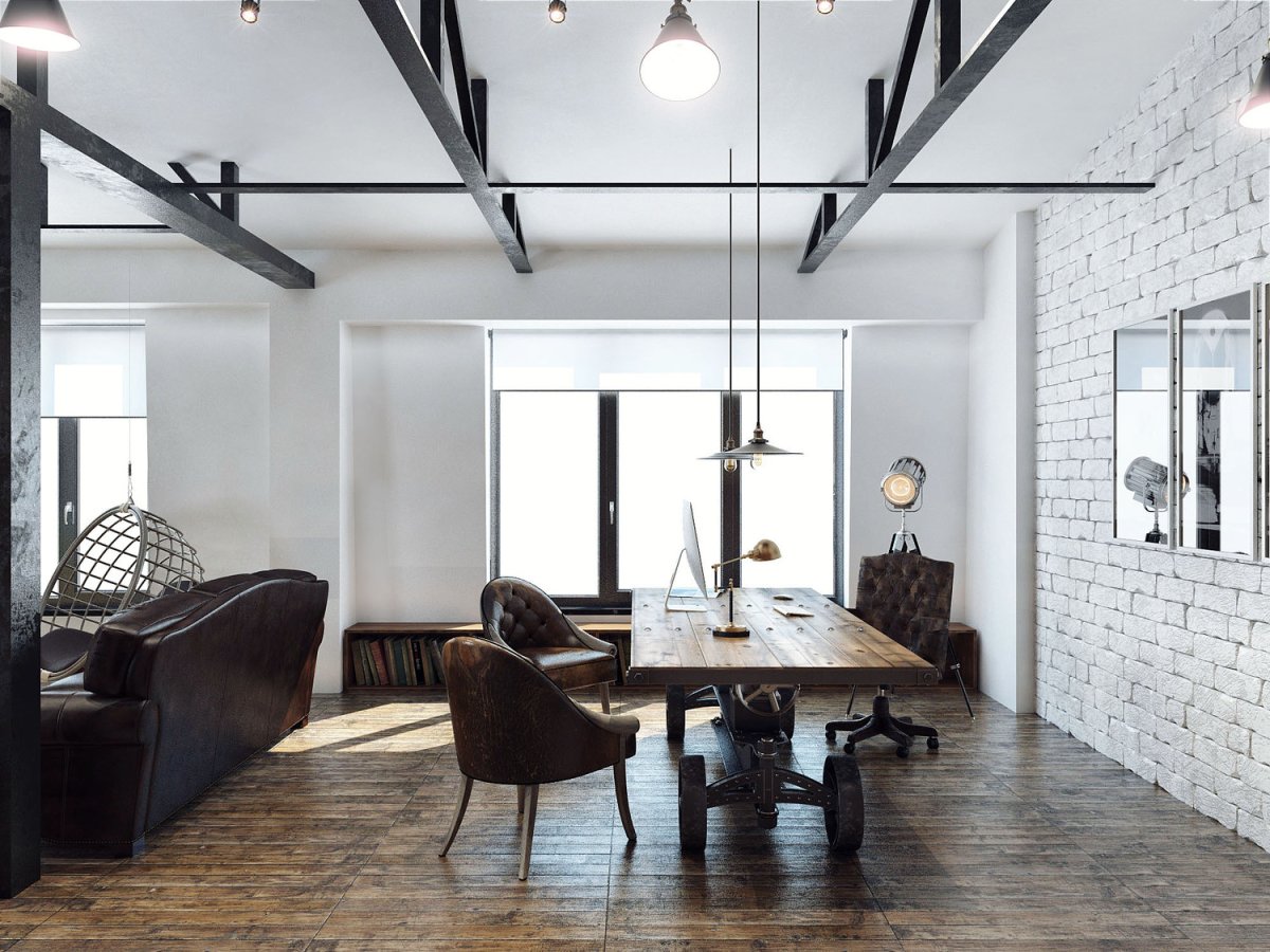 Офис в стиле лофт