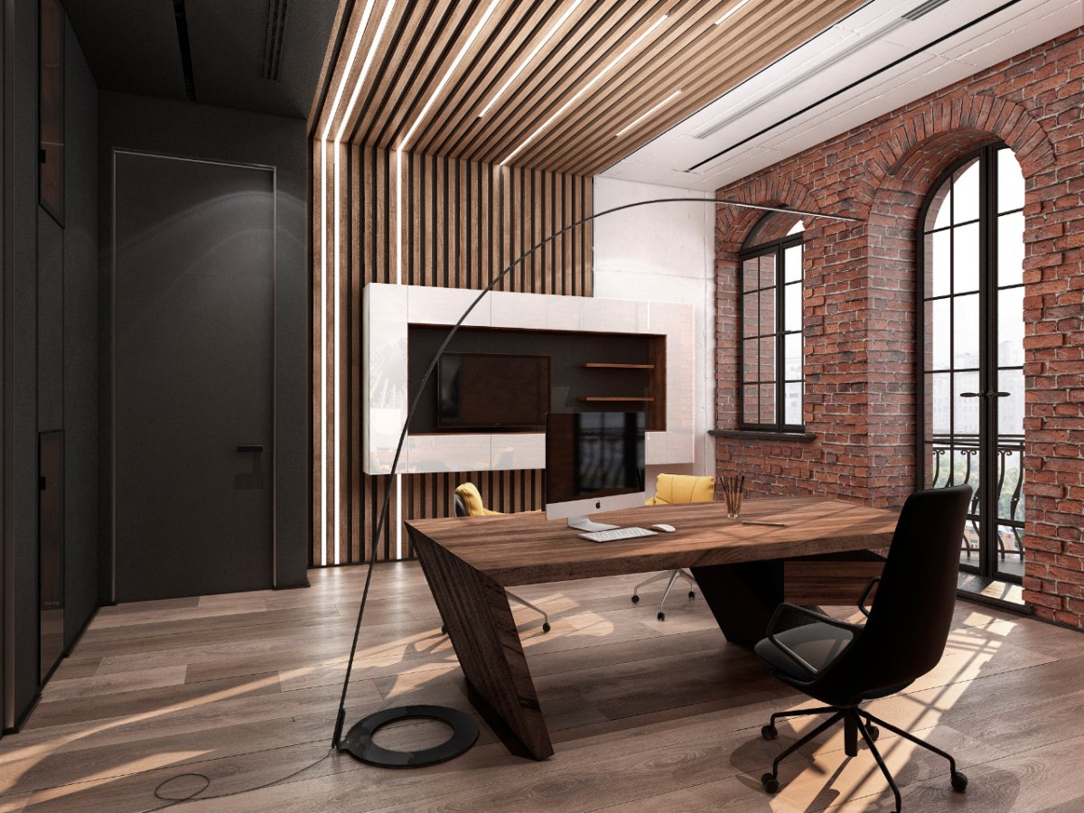 Маленький офис лофт