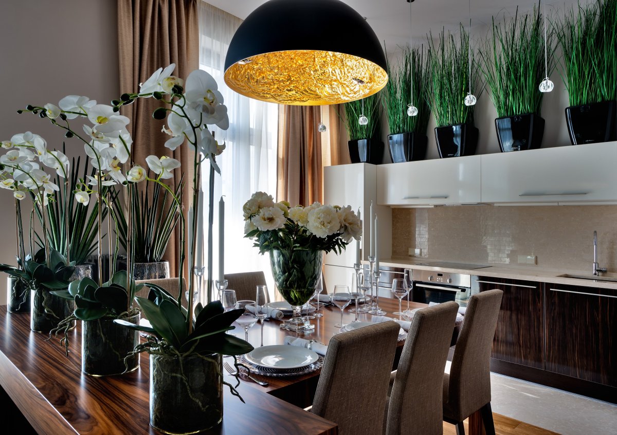 Букет цветов в интерьере