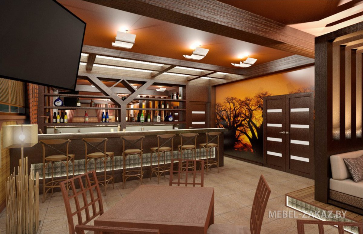 Интерьер ресторана в африканском стиле
